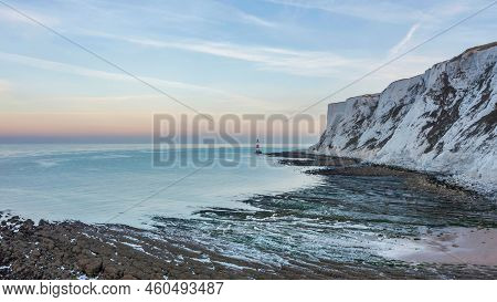 Beautiful Summer Sunrise Landscape Image Of Beachy Head Lighthouse In South Downs National Park In E