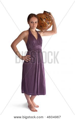 junge Frau mit Krug
