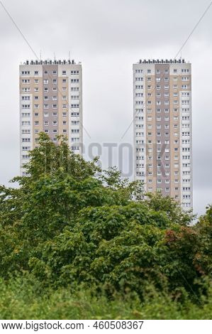 Council Flats In Poor Housing Estate With Many Social Welfare Issues In Clydebank