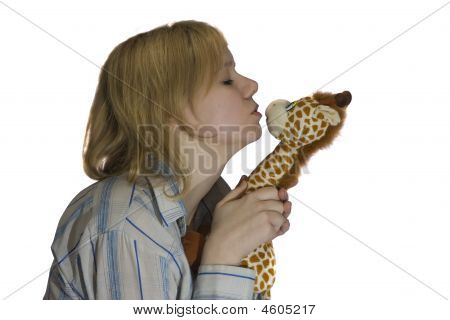 Dívka líbání Toy