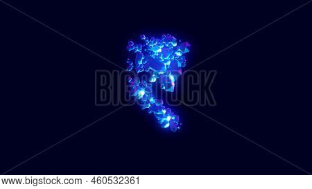 Magic Diamonds Or Frozen Ice - Rupee Sign, Creative Alphabet, Isolated - Object 3d Illustration