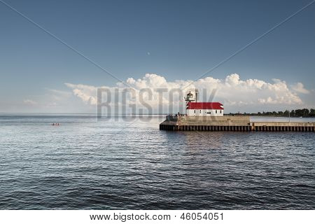 Duluth, MN Canal Park Lake Superior deniz feneri