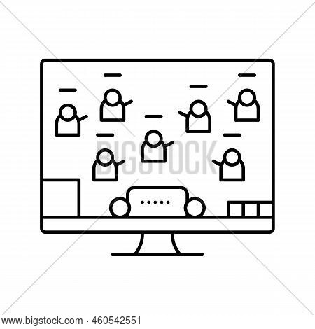 Moba Video Game Line Icon Vector. Moba Video Game Sign. Isolated Contour Symbol Black Illustration