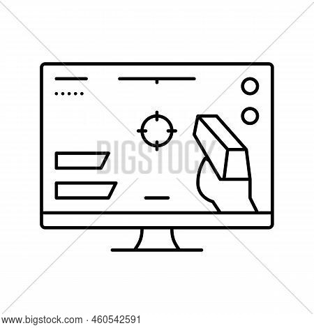 Shooter Video Game Line Icon Vector. Shooter Video Game Sign. Isolated Contour Symbol Black Illustra