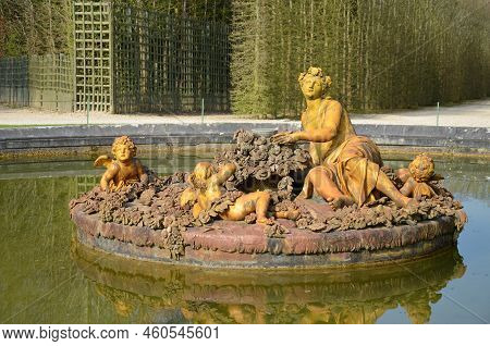 Paris, France 03.26.2017: Gardens Of The Palace Of Versailles