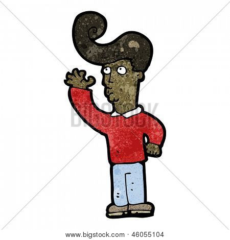 uomo Cartoon con ciuffo