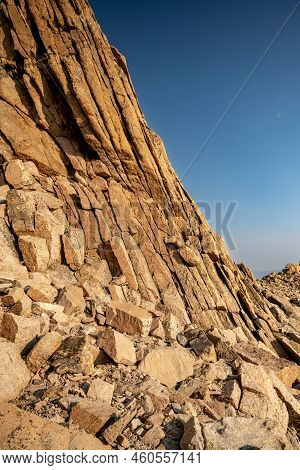 Steep Cliff Of Rock Along The Keyhole Route Toward Longs Peak In Rocky Mountain National Park