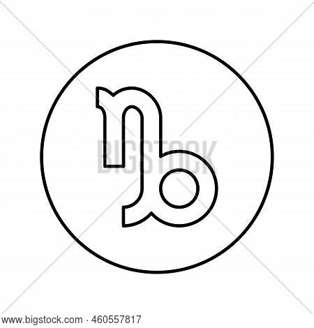 Capricornus Zodiac Line Icon Vector. Capricornus Zodiac Sign. Isolated Contour Symbol Black Illustra