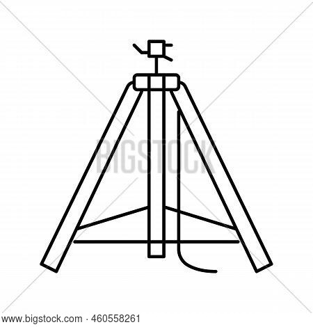 Ivot Sprinkler Water Irrigation Line Icon Vector. Ivot Sprinkler Water Irrigation Sign. Isolated Con
