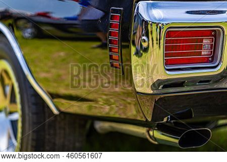 Statesboro, Ga - May 17, 2014: Shallow Depth Of Field Closeup Of The Taillight And Rear Corner Detai