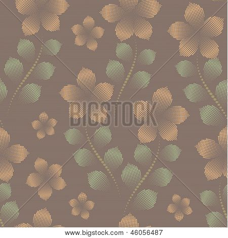 Patrón floral transparente