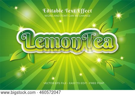 Lemon Tea Editable Text Effect On Graphic Style