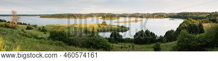 Serene Landscape Lake In The Evening - The Shores Of Lake Otolovo In Belarus