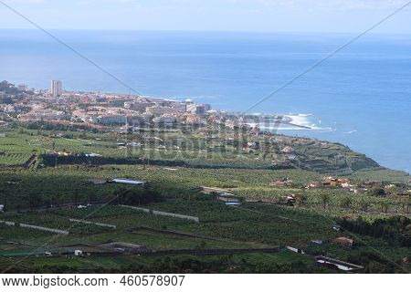 La Orotava, Tenerife, Spain, February 23, 2022: Views Of The La Orotava Valley From The Humboldt Vie