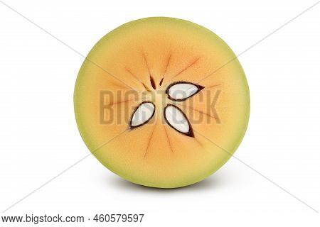 Sapodilla Isolated On White Background With Full Depth Of Field