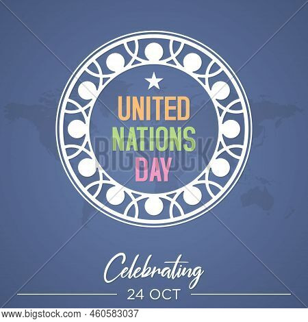 United Nations Day Letter Vector Background. United Nation Day Text Banner. Vector Illustration Eps.