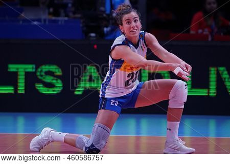Ankara, Turkiye - June 04, 2022: Perinelli Elena In Action During China Vs Italy Vnl Pool Match In A