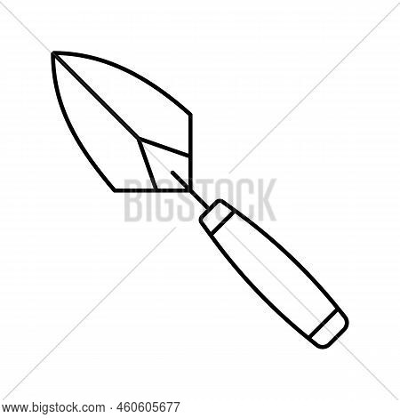 Trowel Tool Repair Line Icon Vector. Trowel Tool Repair Sign. Isolated Contour Symbol Black Illustra