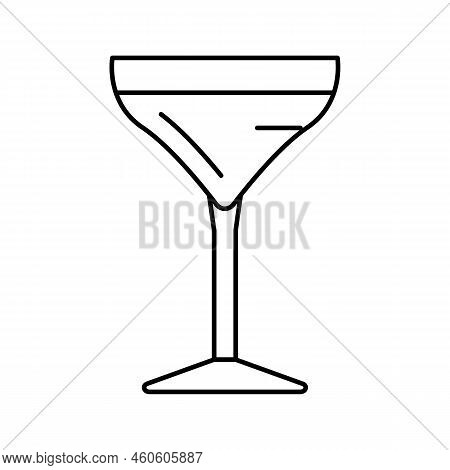 Gimlet Cocktail Glass Drink Line Icon Vector. Gimlet Cocktail Glass Drink Sign. Isolated Contour Sym
