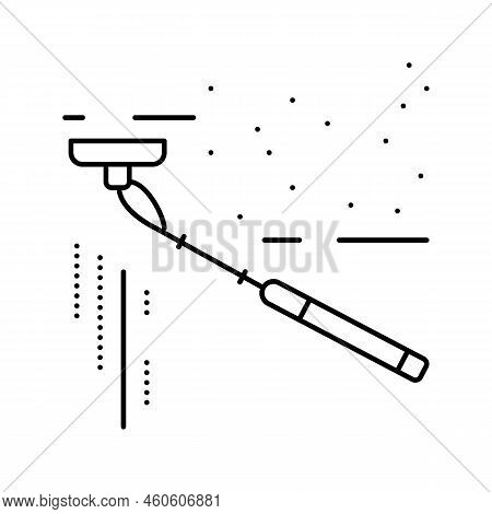 Ceiling Sanding Line Icon Vector. Ceiling Sanding Sign. Isolated Contour Symbol Black Illustration