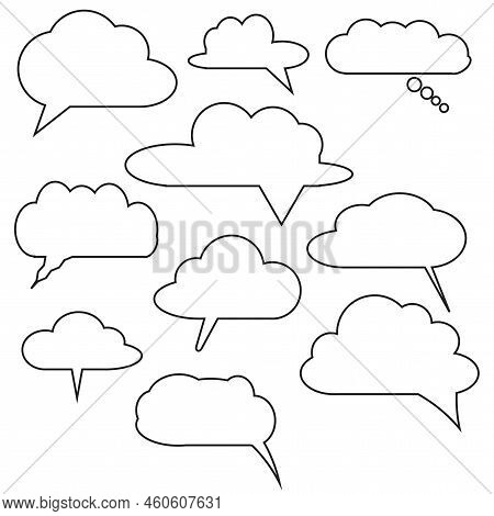 Bubble Messages. Dialog, Chat Speech Bubble. Vector Illustration. Stock Image.