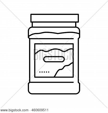 Gelatin Jelly Candy Gummy Line Icon Vector. Gelatin Jelly Candy Gummy Sign. Isolated Contour Symbol 