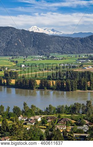 View Of The Fraser Valley Near Abbotsford Bc. Summer In The Fraser Valley. Canadian Homestead. Rural