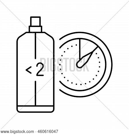 Eau Fraiche Aftershave Mist Line Icon Vector. Eau Fraiche Aftershave Mist Sign. Isolated Contour Sym