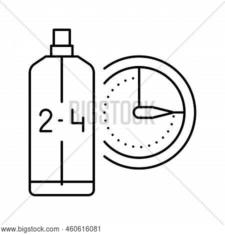 Eau De Cologne Edc Cosmetic Line Icon Vector. Eau De Cologne Edc Cosmetic Sign. Isolated Contour Sym