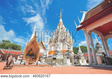 The Famous Pagoda Phra Borommathat Chaiya At Wat Phra Borommathat Chaiya Ratchaworawihan Temple In C
