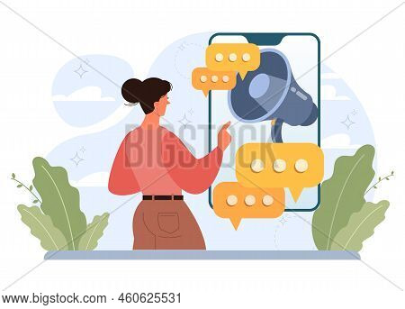 Advice Concept. Character Or Employee Giving Or Taking A Piece Of Advice