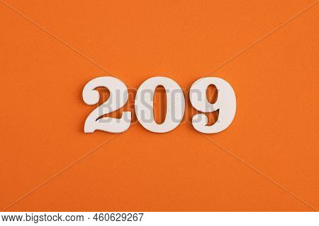 Number 209 - On Orange Foam Rubber Background