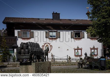 Immenstadt Am Algau, Germany - August 12, 2022: Historical Architecture Of The Old Town In Immenstad