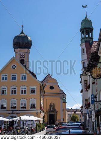 Immenstadt Am Algau, Germany - August 12, 2022: Historical Architecture Of The Old Town In Immenstad