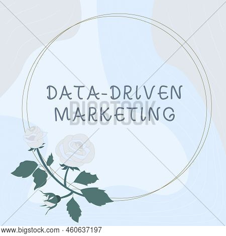 Handwriting Text Data Driven Marketing. Word Written On Strategy Built On Insights Analysis From Int