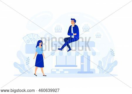 Business Scaling Concept. Franchise Business Expansion. Flat Vector Illustration