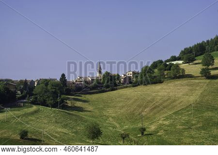 Summer Landscape In Lessinia Near Rovere Veronese, Verona Province, Veneto, Italy