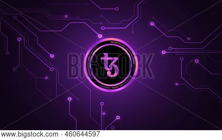 Abstract Digital Background With Technology Circuit Board Texture. Electronic Motherboard Illustrati