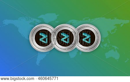 Zilliqa-zil Virtual Currency Images. 3d Illustrations. Coin Logo
