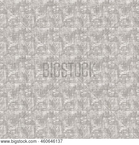 French Grey Irregular Mottled Linen Seamless Pattern. Tonal Country Cottage Style Abstract Speckled 