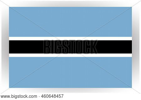 Botswana Flag Vector Illustration, Botswanan Flag National Patriotic Symbol Of An Independent State 