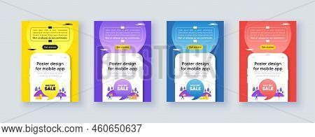 Poster Frame With Phone Interface. Half Off Sale. Special Offer Price Sign. Advertising Discounts Sy