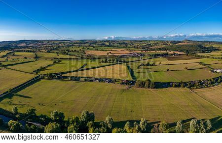 Panoramic Aerial View Over North Yorkshire Countryside