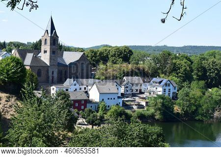 Ulmen, Germany - 08 09 2022: Old Town Ulmen At The Lake Ulmener Maar