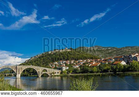 Arslanagic Bridge On Trebisnjica River In Trebinje, Bosnia And Herzegovina