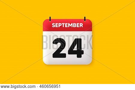 Calendar Date 3d Icon. 24th Day Of The Month Icon. Event Schedule Date. Meeting Appointment Time. Ag