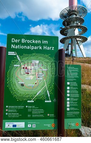 Brocken, Germany - August 8, 2022: Brocken Is The Highest Panoramic Peak In Northern Germany With A 