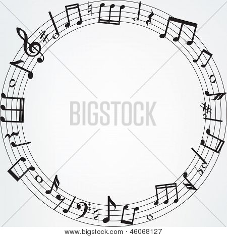 Musik Notes kant