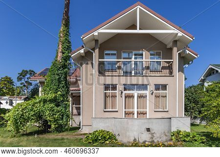 Modern Family Summer Residence With A Beautiful Garden Surrounded By Tall Pines In Vecaki, Riga, Lat