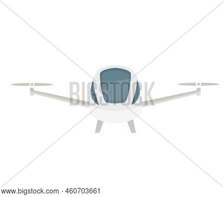 Autonomous Driverless Aerial Vehicle Flying, Electric Vertical Takeoff And Landing Aircraft Logo Des